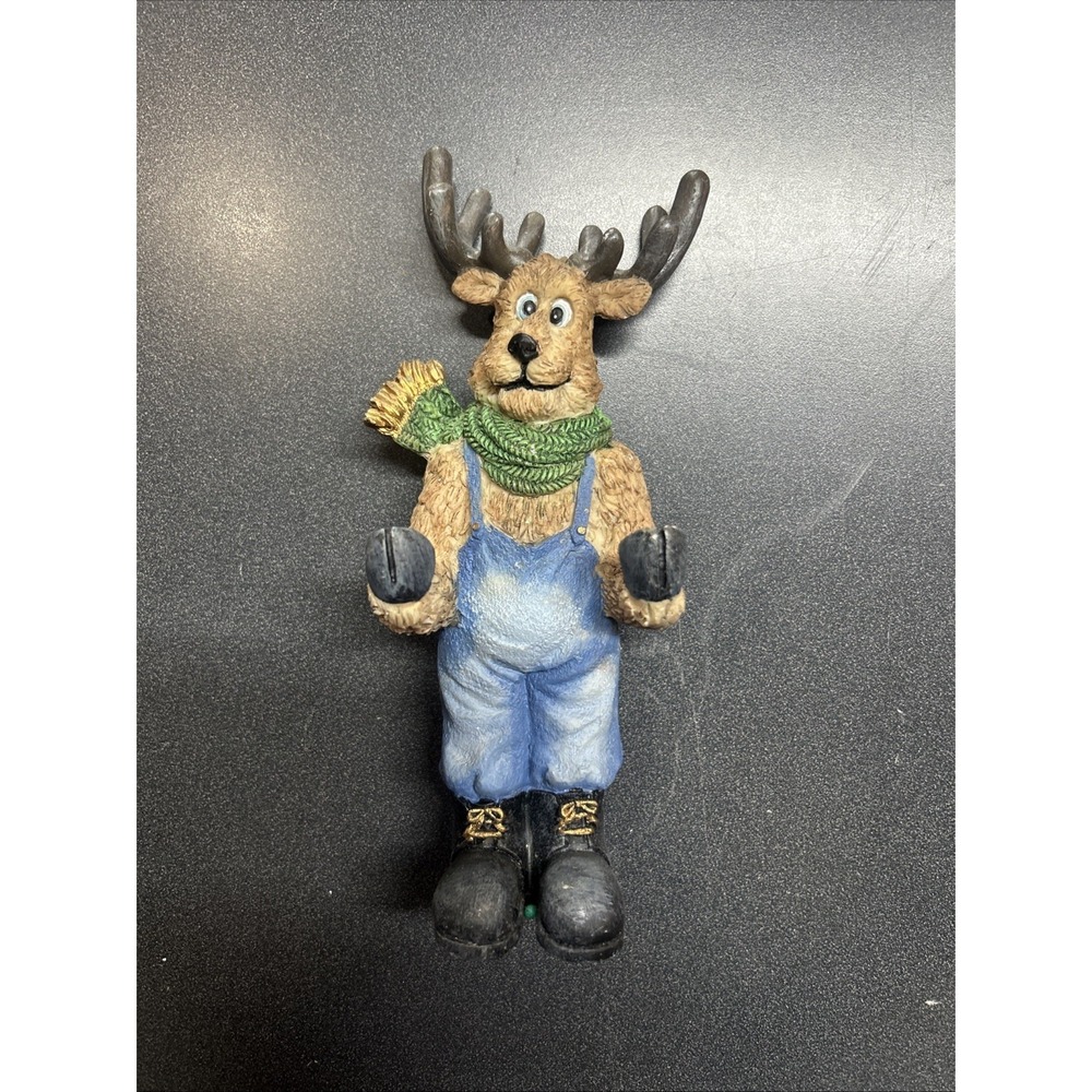 Christmas Moose Rustic Decor Country Figurine Eyeglass Phone Holder